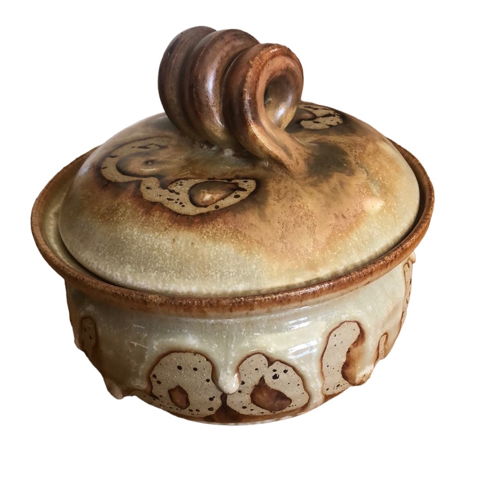 Artisan Pottery - Vintage Handmade Casserole Dish